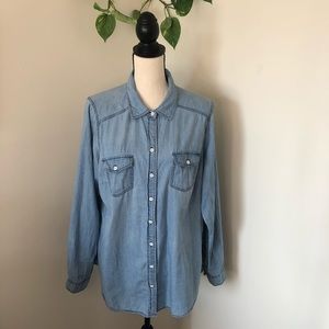 Torrid Chambray Button Down Shirt